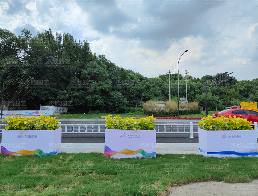 道路隔離花箱杭州亞運會花箱案例